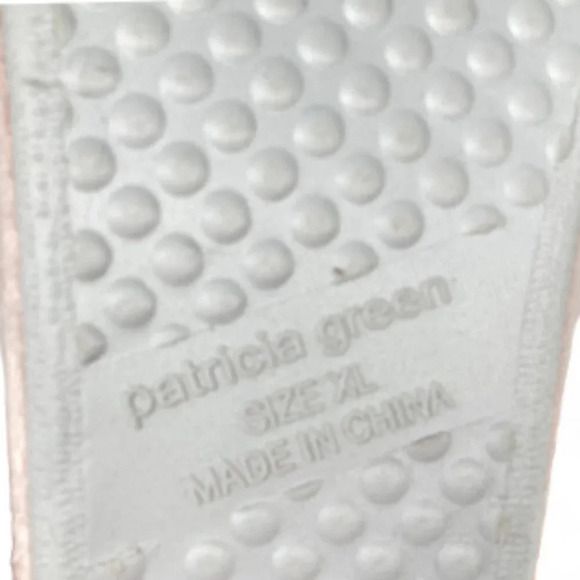 Patricia Green Relax Slide Slippers, Size XL (10), Pink w Gold, Plush, Like New - Picture 5 of 5